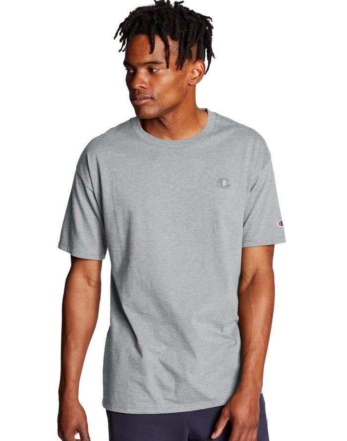 Champion Mens T-Shirt NZ - Classic Jersey Grey ( 3674-MIDCA )